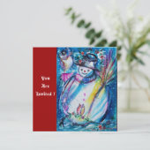 Invitation SNOWMAN With OWL, Soirée du Nouvel An (Debout devant)