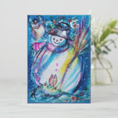 Invitation SNOWMAN With OWL, Soirée du Nouvel An (Debout devant)