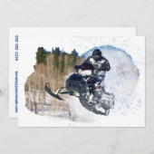Invitation Snowmobile aéroporté (Devant / Derrière)