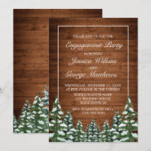 Invitation Snowwood & Forest Country Pine Party (Devant / Derrière)