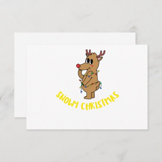 INVITATION SNOWY CHRISTMAS (Devant / Derrière)