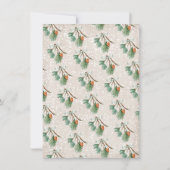 Invitation Snowy Christmas Tree Branch Baby shower ornemental (Dos)