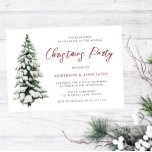 Invitation Snowy Christmas Tree fête de Noël<br><div class="desc">Snowy Christmas Tree Festive Noël Invitation Voir la collection correspondante dans Niche et Nest Store</div>