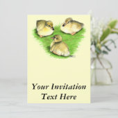 Invitation Snowy Mallard (Debout devant)