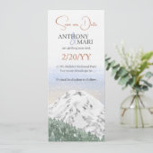 Invitation Snowy Mountain, Falling Snow & Forest (Debout devant)