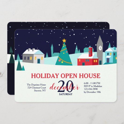 Invitation Snowy Open House (Devant / Derrière)