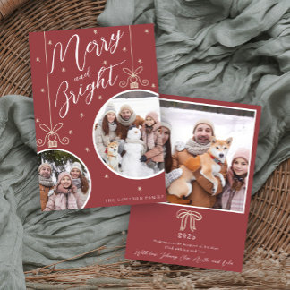 Invitation Snowy Ornament Christmas Card