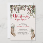 Invitation SNOWY PINES Company Christmas Open House (Devant)