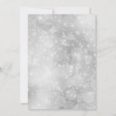 Invitation Snowy Wintry de l'Arbre d'argent Noël (Dos)