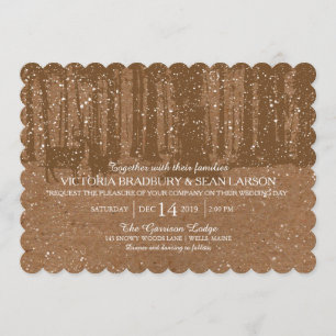 Invitation Snowy Woodland et Deers Mariage