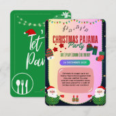 Invitation Snuggle & Jingle Christmas Pajama Party (Devant / Derrière)