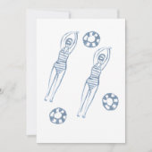 Invitation Snychro artistique nageurs Illustration bleue (Devant)