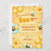 Invitation So Sweet to Bee One - 1er anniversaire (Devant)
