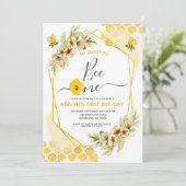 Invitation So Sweet to Bee ONE Honey Anniversaire (Debout devant)