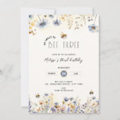 Invitation So Sweet To Bee Three - Floral 3rd Birthday (Devant)