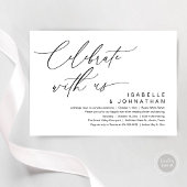 Invitation So, We Eloped, Romantic Wedding Dinner Party