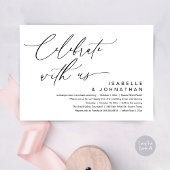 Invitation So, We Eloped, Romantic Wedding Dinner Party