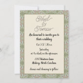 Invitation Sobre Style Ethnique Sage Vert Couleurs (Devant)