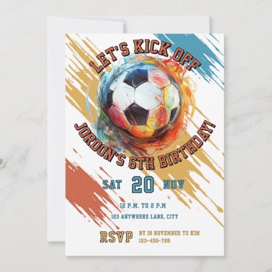 Invitation Soccer  (Devant)