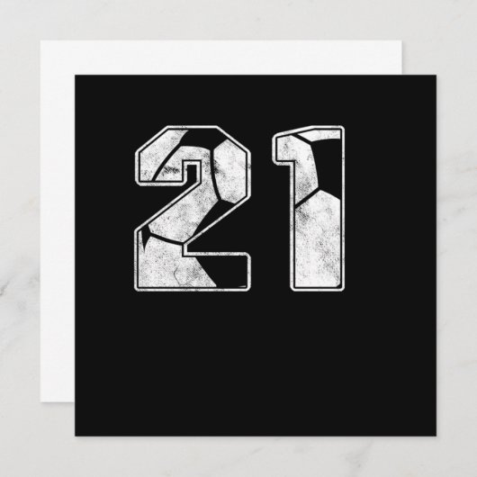 Invitation Soccer 21 st Birthday (Devant / Derrière)