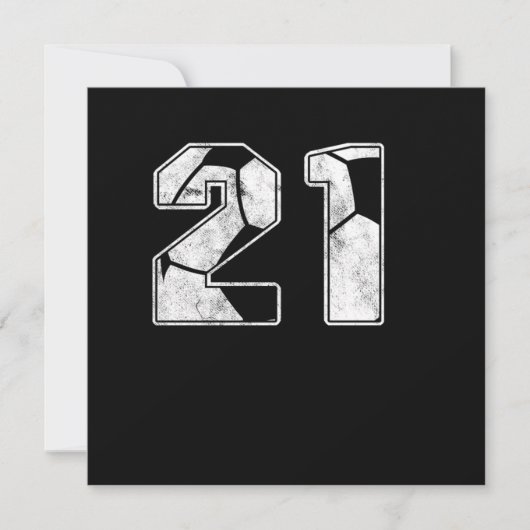 Invitation Soccer 21 st Birthday (Devant)