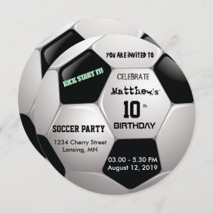 Invitation Soccer Amusement ⚽ Anniversaire Fête Epic