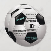 Invitation Soccer Amusement ⚽ Anniversaire Fête Epic (Devant / Derrière)