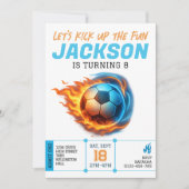 Invitation Soccer Ball Themed Sports Birthday (Devant)