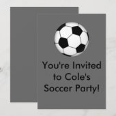 Invitation Soccer_ball, tu es invité à Cole's Soccer Pa... (Devant / Derrière)