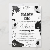 Invitation Soccer Boy Birthday Party (Devant)