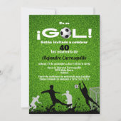 Invitation Soccer espagnol Fête d'anniversaire homme n'import (Devant)