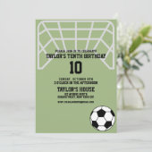 Invitation Soccer Field Sports Custom Anniversaire (Debout devant)