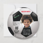 Invitation Soccer Fun Photo Anniversaire Epic Party Invitatio (Devant)