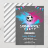 Invitation Soccer genre révéler l'invitation (Devant / Derrière)