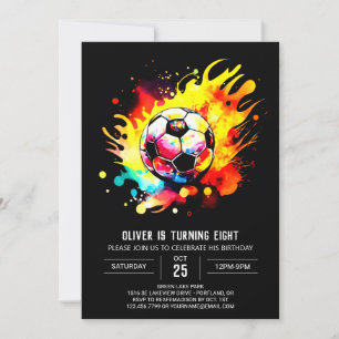 Invitation Soccer moderne Enfants en ligne Anniversaire