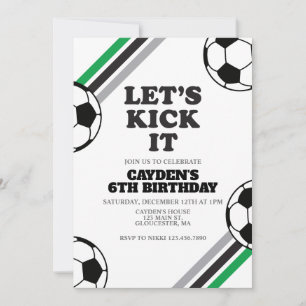 Invitation Soccer On le frappe Anniversaire