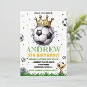 Invitation Soccer personnel fête d'anniversaire (Debout devant)