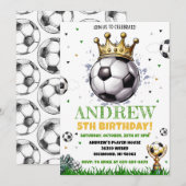Invitation Soccer personnel fête d'anniversaire (Devant / Derrière)