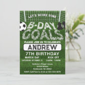 Invitation Soccer personnel fête d'anniversaire (Debout devant)