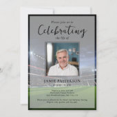 Invitation Soccer Player Fan Life Celebration Photo Funeral (Devant)