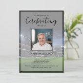 Invitation Soccer Player Fan Life Celebration Photo Funeral (Debout devant)