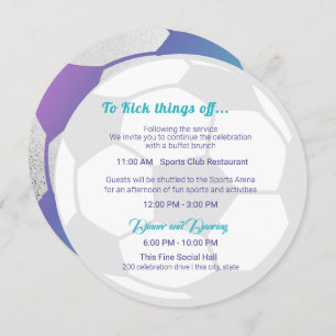 Invitation Soccer Sport Bar Mitzvah Détails et informations