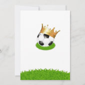 Invitation Soccer Star Royal Gold Couronne fête d'anniversair (Dos)