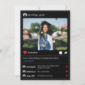 Invitation Social Media Post Photo Dark Mode Graduation Party (Devant)