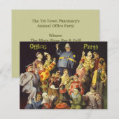 Invitation sociale à la fête de bureau - Réunion d (Devant / Derrière)