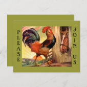 Invitation sociale de partie de coq de (Devant / Derrière)