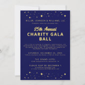 Invitation Société Charity Gala Ball collecte de fonds Blue G (Devant)
