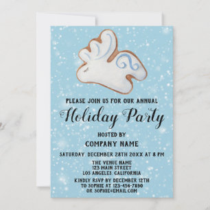 Invitation Société de biscuits de neige de renne blanc de Noë