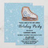 Invitation Société de biscuits de Noël Fête de vacances Bleu  (Devant / Derrière)