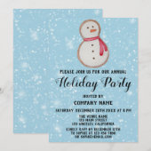 Invitation Société de biscuits de Noël Fête de vacances Bleu  (Devant / Derrière)